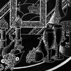 Stillleben mit Kerze