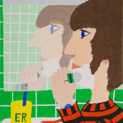 Mann vor dem Spiegel