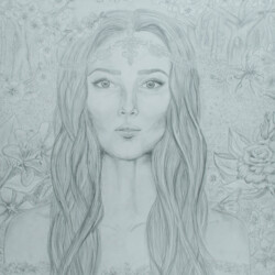 Porträt mit Vegetation