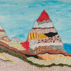 Erdschichten einer Gebirgslandschaft 