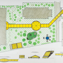 Verbindung: Altes und neues Gebäude