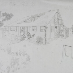 Perspektive mit 2 Fluchtpunkten: Einfamilienhaus