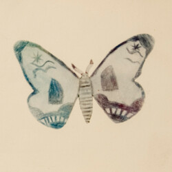 In Form geschnittenes Motiv: Schmetterling