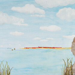 Landschaft mit Wolkenhimmel