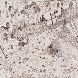 Textillustation: Das Märchen von der Kristallkugel