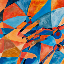 Kubismus: Werkzeug und Hand