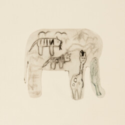 In Form geschnittenes Motiv: Tiere