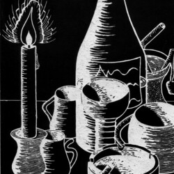 Stillleben mit Kerze