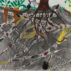 Wegenetz im Erdboden