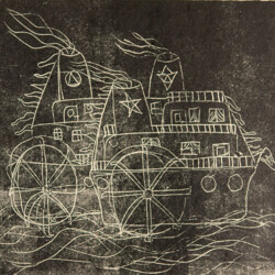 Kartondruck - Schiff