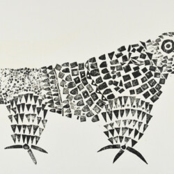 Kartonstempel: Echse