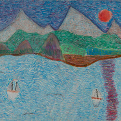 Pointillismus: Landschaft