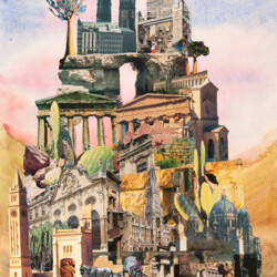 Surrealistisches Gebäude