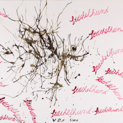 Tusche-Blastechnik: Tier