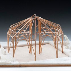 Überdachung in Skelettbauweise