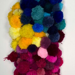 Bauhaus textiles Wandobjekt Gelb-Rot-Blau