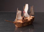 Streichholzplastik: Segelschiff