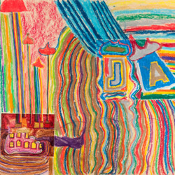 Hundertwasser: Weiterführung einer Kunstpostkarte