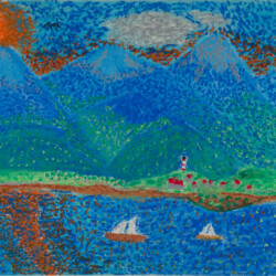Pointillismus: Landschaft