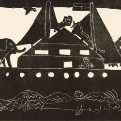 Arche Noah, Kartonschablone mit Rahmen