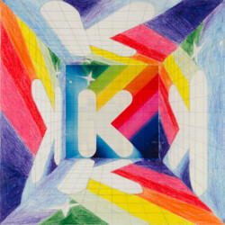 Surrealer Raum mit dem Buchstaben K