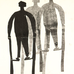 Kartondruck - Stelzenmänner