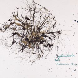 Tusche-Blastechnik: Tier