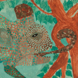 Ein Tier versteckt sich