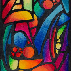 Entwurf für ein Glasfenster