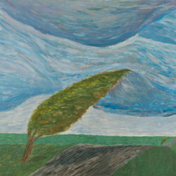 Expressive Landschchaft: Baum im Sturm