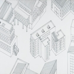 Grundriss-Schrägbild: Blick auf einen Marktplatz