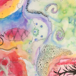 Aquarell und Zeichnung