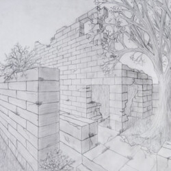 Perspektive mit 2 Fluchtpunkten: Natur und Kultur