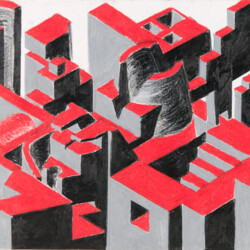 Grundriss-Schrägbild: Stadt der Zukunft