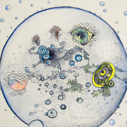 Blick durch ein Mikroskop