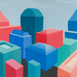 Perspektive mit 2 Fluchtpunkten: Hochhäuser