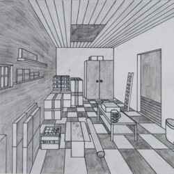 Zentralperspektive: Lagerraum