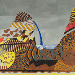 Erdschichten einer Gebirgslandschaft 