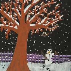 Jahreszeit Winter: Baum im Schnee