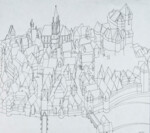 Grundriss-Schrägbild: Stadtansicht