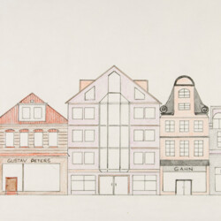 Gebäudefassaden: Häuserzeile