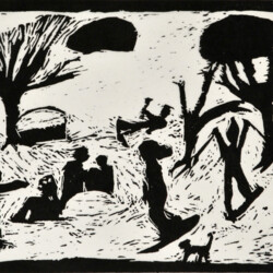 Winterlandschaft mit Personen