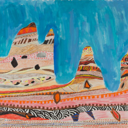 Erdschichten einer Gebirgslandschaft 