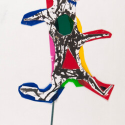 Tusche-Blastechnik: Spielfigur