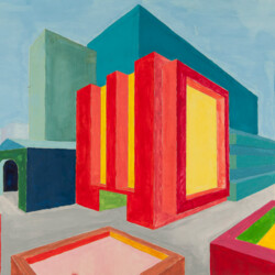 Perspektive mit 2 Fluchtpunkten: Hochhäuser