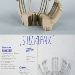 Design einer Sitzgelegenheit - Steckbank