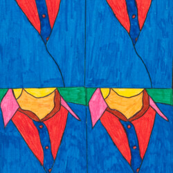 Teilansicht einer Person