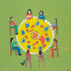 Personen am Esstisch