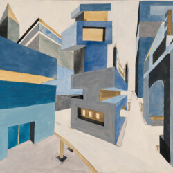 Perspektive mit 2 Fluchtpunkten: Futuristische Gebäude