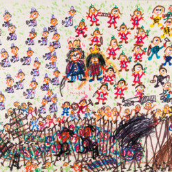 Königspaar und Menschenmenge